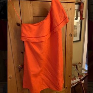 Tory Burch Brand New Linen One-Shoulder Dress - S